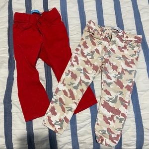 2 skinny pairs jeans 18-24 months